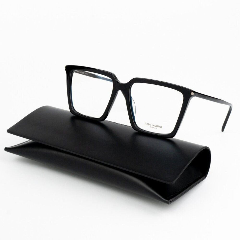 NEW Saint Laurent SL474OPT 001 Black Square Women Eyeglasses